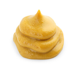 Fresh tasty mustard sauce isolated on white