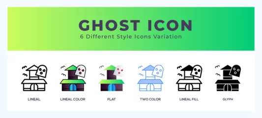 Fotobehang Ghost icons set of simple vector illustration. © Icon