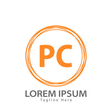 letter PC logo. PC. PC logo design vector illustration for creative company, business, industry