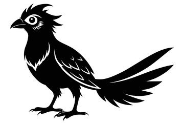 silhouette image,Iago bird,vector illustration,white background