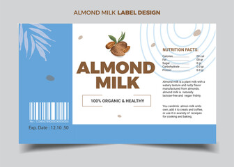 Almond nut Label Design Almond nut banner design