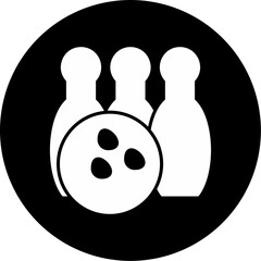 Bowling Ball Icon - obrazy, fototapety, plakaty