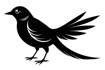 silhouette image,Indigo bird,vector illustration,white background