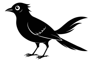 silhouette image,Indigo bird,vector illustration,white background