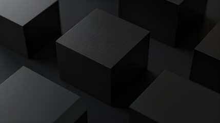 3D rendering of a dark geometric background for commercial advertising