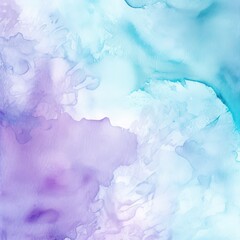 Fototapeta na wymiar Sienna Cyan Lilac abstract watercolor paint background barely noticeable with liquid fluid texture for background, banner with copy space and blank text area 