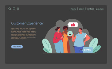 Customer Experience concept. Flat vector illustration