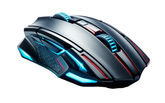 Close-up of a curious mouse exploring on a white background