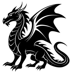 dragon silhouette vector illustration svg file