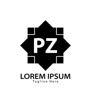 letter PZ logo. PZ. PZ logo design vector illustration for creative company, business, industry