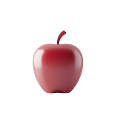 Obraz premium 3d rendering icon of fresh apple isolated on transparent background . ai generative