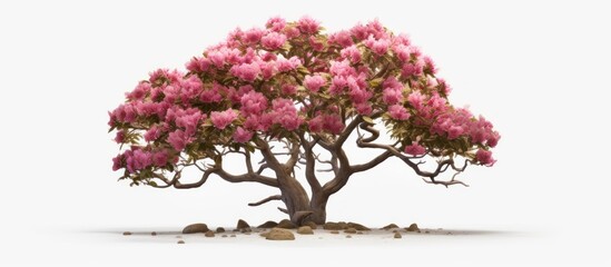 Desert rose or Ping Bignonia flower tree isolated