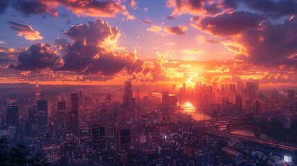 Epic Manga Duel at Sunset, generative ai