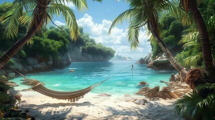 Tropical Escape: Hidden Cove Oasis, generative ai