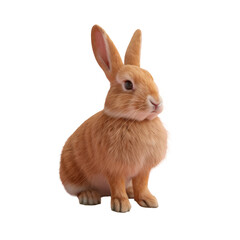 A small rabbit on a transparent background