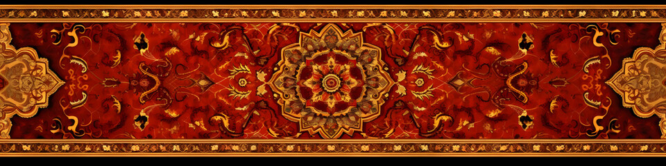 persian carpet texture with red and gold color