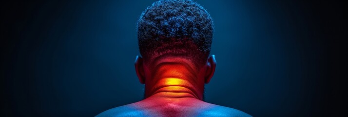Revealing the agony of neck discomfort through striking visual imagery