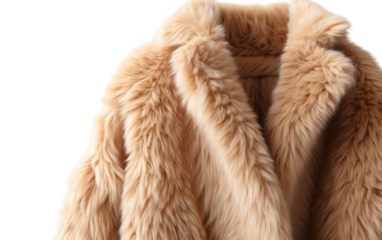A stylish jacket with a luxurious fur collar and long sleeves