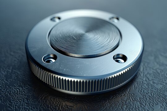 A modern image of a metal button