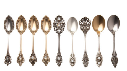 A group of spoons featuring intricate designs and patterns, creating a visual feast for the eyes
