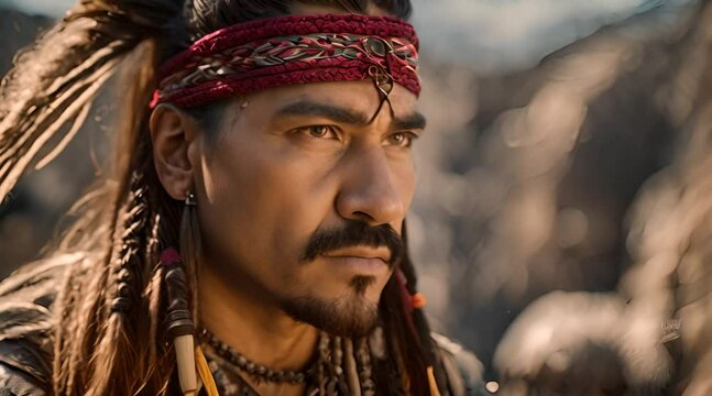 The Apache warrior stands out with his determined look