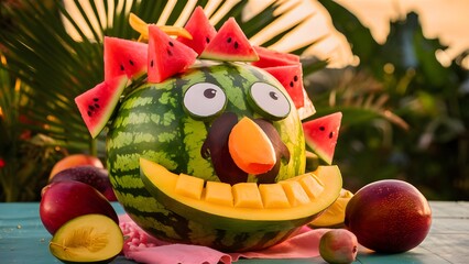 watermelon and apples