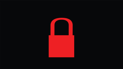 Minimal flat lock unlock icon concept illustration,vector illustration of lock icon.