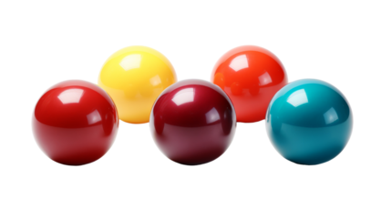 A captivating display of vibrant balls clustered together in a harmonious arrangement