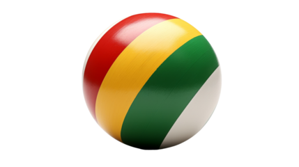 A red, white, and blue flag design painted on an Easter egg against a plain white background