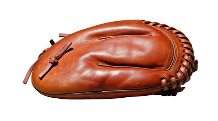 A baseball glove showcasing a hidden braid on the inside, adding a unique touch to its design