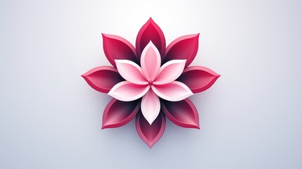 A minimalist logo icon inspired by a blooming flower.