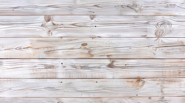 White old wooden table background. Abstract horizontal background for design, AI generated