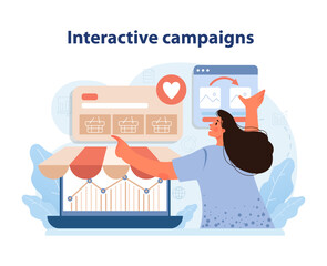Interactive Campaigns for Consumer Engagement. Engaging visual of a marketer.