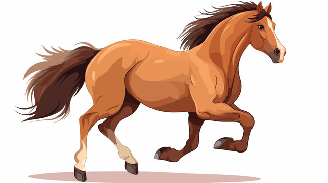 Horse icon cartoon flat cartoon vactor illustration