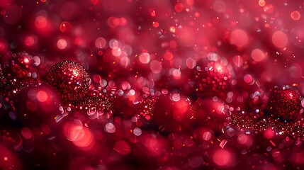 Red bokeh  lights, Glowing and shiny red  background, ruby sheen texture, iridescence high resolution decoration material background, high resolution graphic source for decoration materials - obrazy, fototapety, plakaty