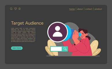 Target Audience concept. Flat vector illustration