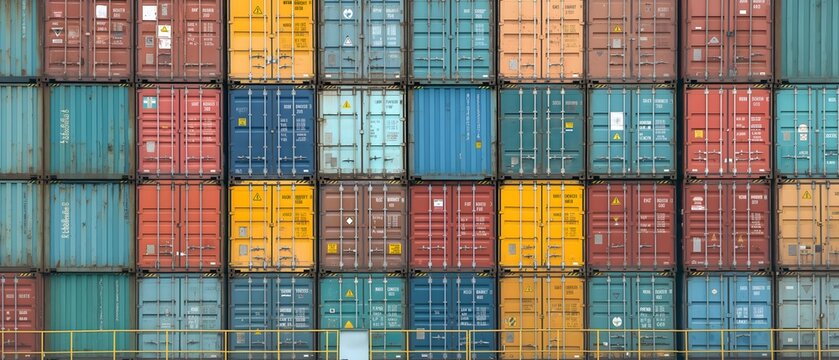 stacked shipping container