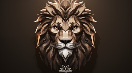 A minimalist logo icon of a sleek, abstract lion.