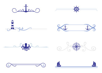 A set of nautical maritime themed dividers
