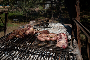 Asado de carne argentino, parrilla