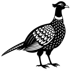 Pheasant silhouette vector illustration svg file