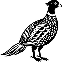 Pheasant silhouette vector illustration svg file