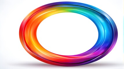 Colorful circle on white background for presentation, banner, template