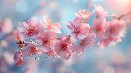 Gentle Textures of Cherry Blossom Petals, generative ai - obrazy, fototapety, plakaty