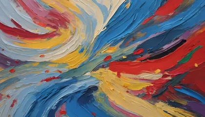 Foto op Plexiglas Colorful Oil Painting Abstract © pinnig