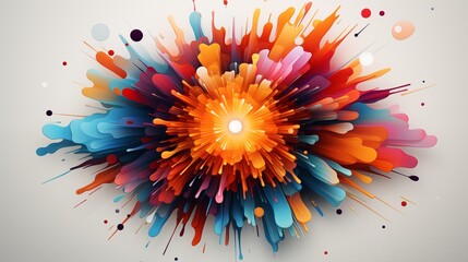 An abstract logo icon resembling a burst of creativity.