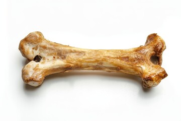 Fototapeta premium Single dog bone on white background