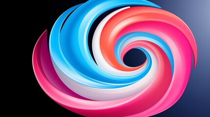 An abstract logo icon resembling a flowing, dynamic spiral.