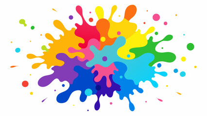 Fototapeta na wymiar Vibrant Color Paint Splatter & Ink Vector Graphics Explore a Palette of Colors