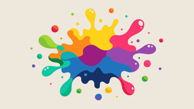 Vibrant Color Paint Splatter & Ink Vector Graphics Explore a Palette of Colors